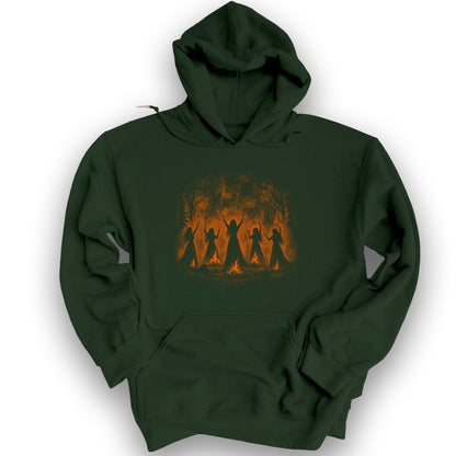 Druid Fires Hoodie - Forest Green