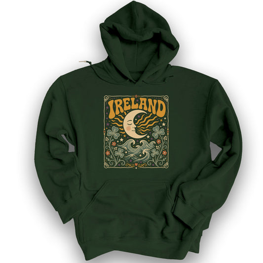 Ireland Bohemian Waves Hoodie - Forest Green