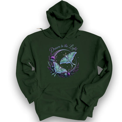 Drawn To The Light Hoodie - Forest Green