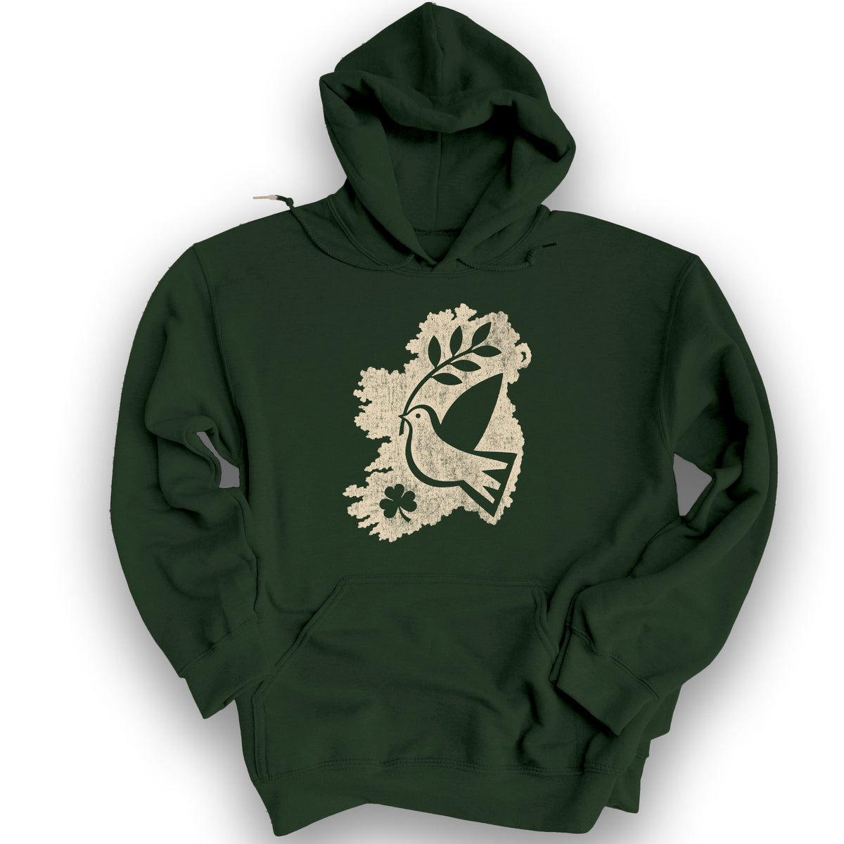Éire Olive Branch Hoodie - Forest Green