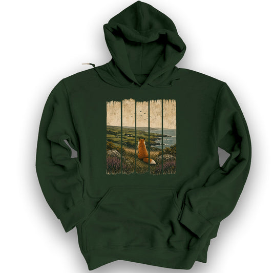 Ireland Fox Panels Hoodie - Forest Green