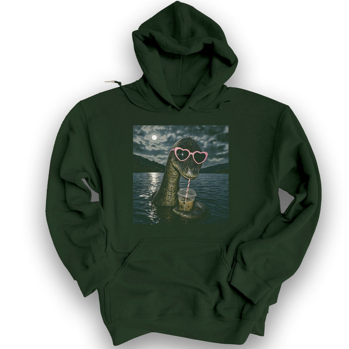 Sassy Nessie Hoodie - Forest Green