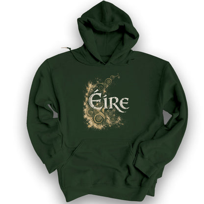 Éire Ancient Spirals Hoodie - Forest Green