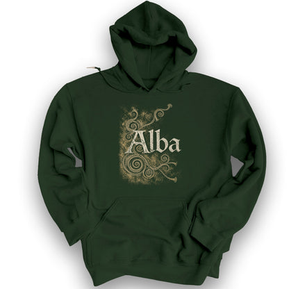 Alba Ancient Spirals Hoodie - Forest Green