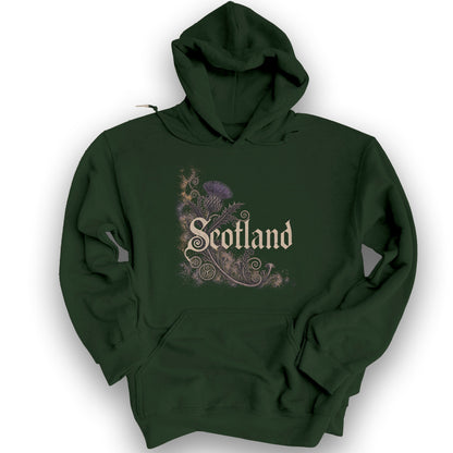 Scotland Ancient Symbols Hoodie - Forest Green