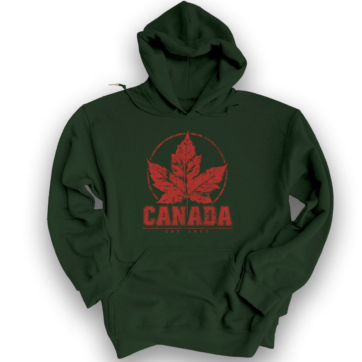 Canada Est. 1867 Hoodie - Forest Green