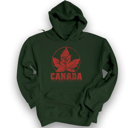 Canada Est. 1867 Hoodie - Forest Green