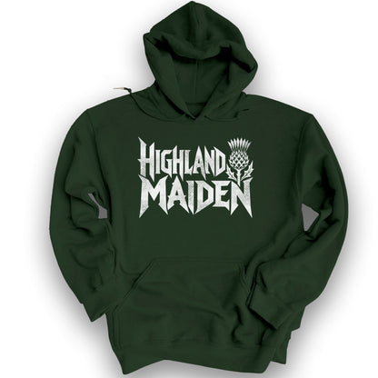 Highland Maiden Thistle Hoodie - Forest Green