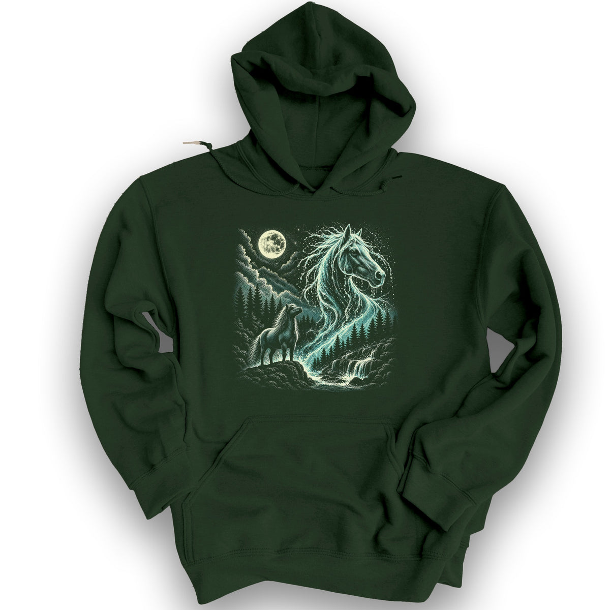 Kelpie 90's Throwback Hoodie - Forest Green