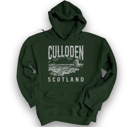 Culloden Scotland Sketch Hoodie - Forest Green
