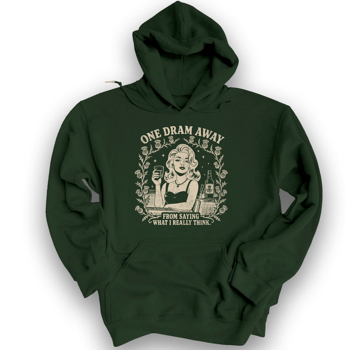 One Dram Away Hoodie - Forest Green