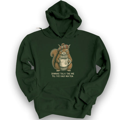 Dinnae Talk Squirrel Hoodie - Forest Green