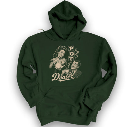 Pot Dealer Tea Hoodie - Forest Green