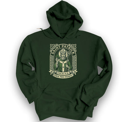 Saint Patrick Ora Pro Nobis Hoodie - Forest Green