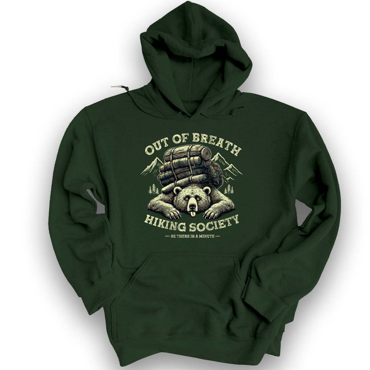 Out of Breath Hiking Society Hoodie - Forest Green