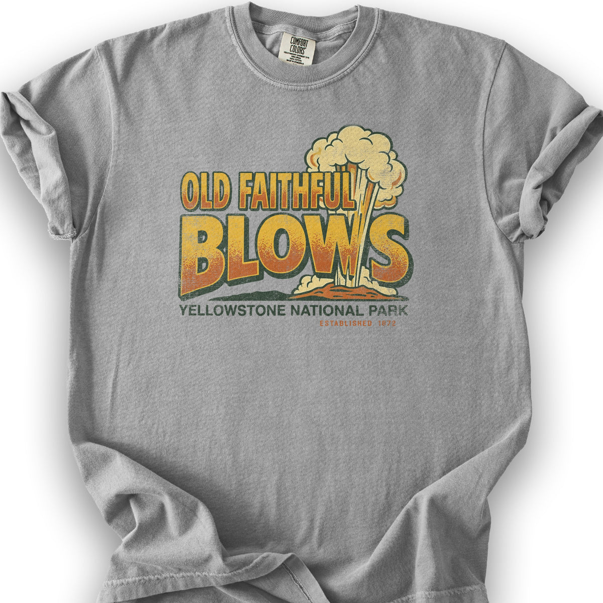 Old Faithful Blows T-Shirt - Granite