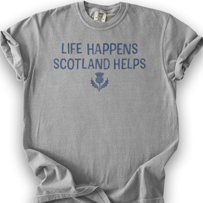 Life Happens Scotland T-Shirt - Granite