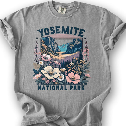 Yosemite National Park "Wildflower" T-Shirt - Granite
