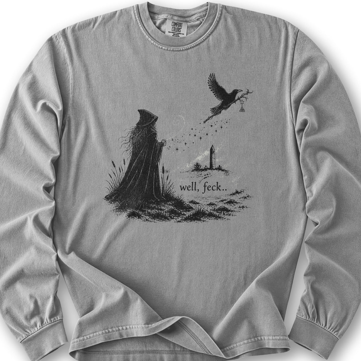 Well Feck Druid Long Sleeve Shirt - Granite