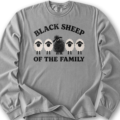 Family Black Sheep Long Sleeve Shirt - Granite