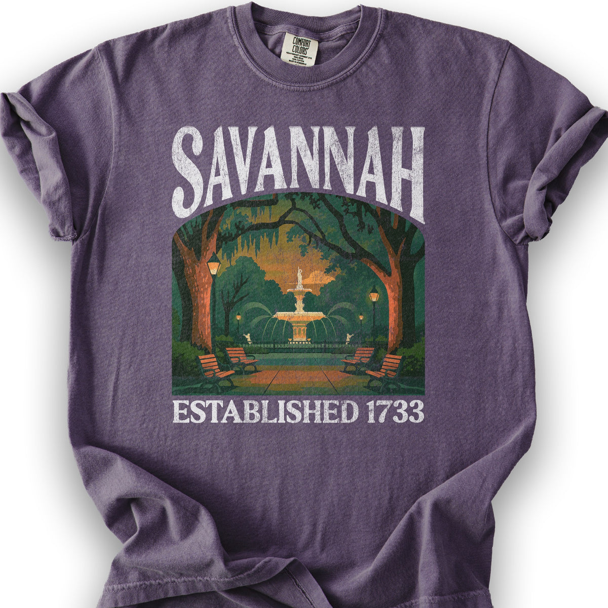 Savannah Georgia "Big and Bold" T-Shirt - Grape