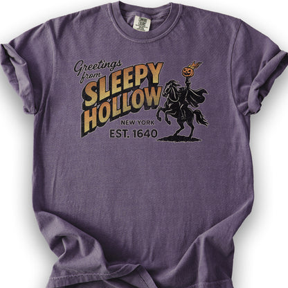 Greetings From Sleepy Hollow T-Shirt - Grape