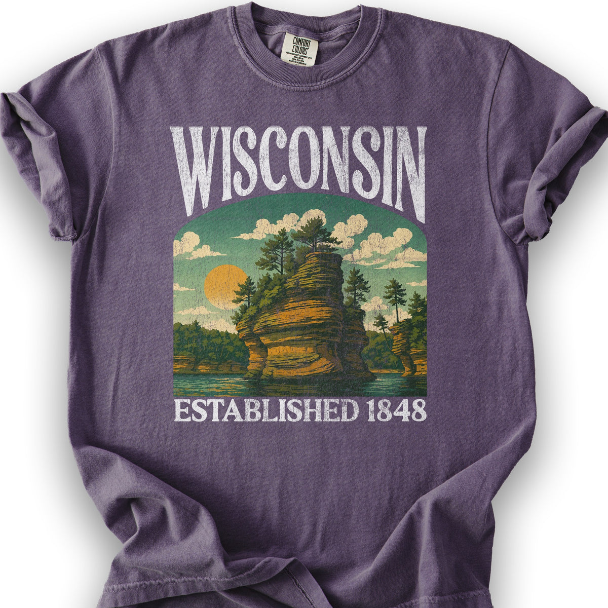 Wisconsin "Big & Bold" T-Shirt - Grape