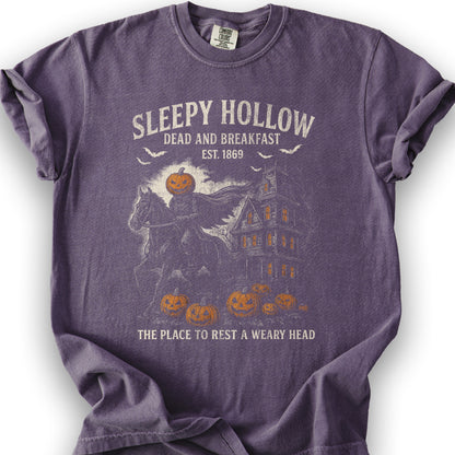 Sleepy Hollow Dead and Breakfast T-Shirt - Grape