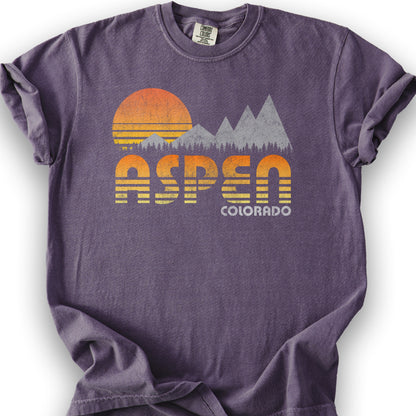 Aspen "80's Retro" T-Shirt - Grape