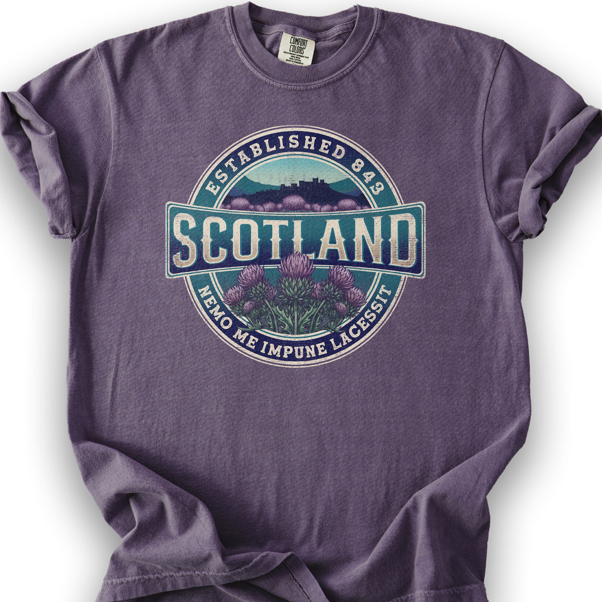 Scotland Badge T-shirt - Grape