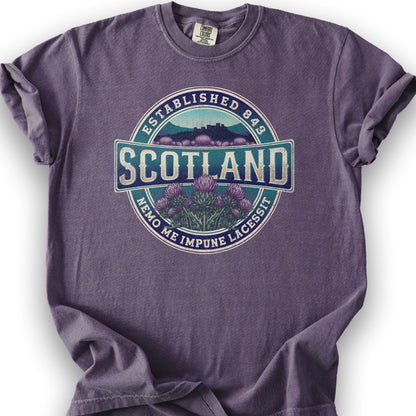 Scotland Badge T-shirt - Grape