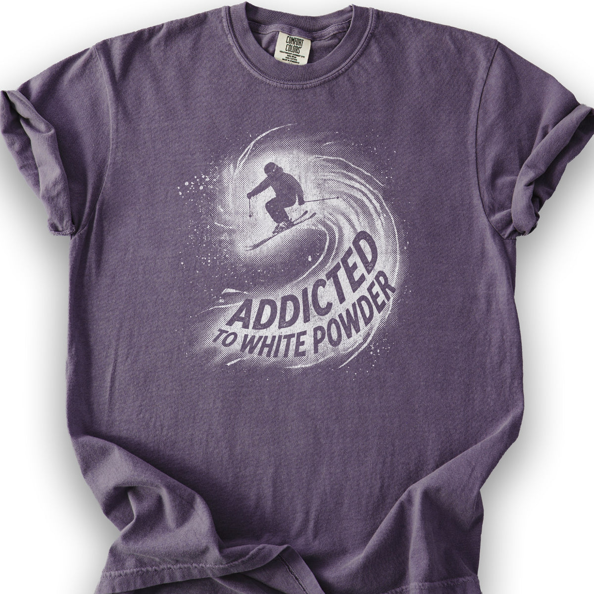 White Powder Skiing T-shirt - Grape