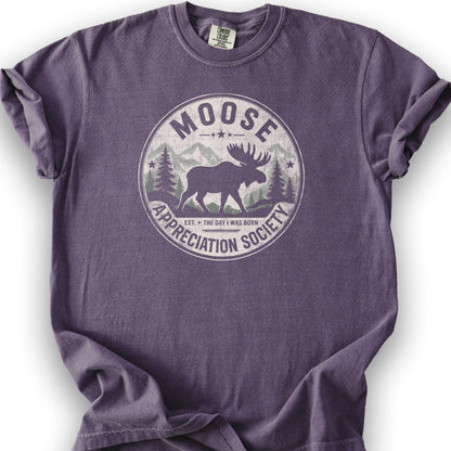 Moose Appreciation Society T-Shirt - Grape