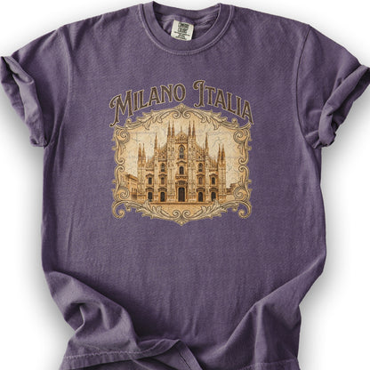 Duomo di Milano Sepia T-Shirt - Grape