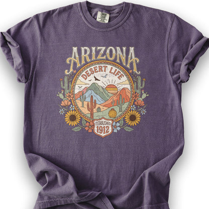 Arizona Desert Life T-Shirt - Grape