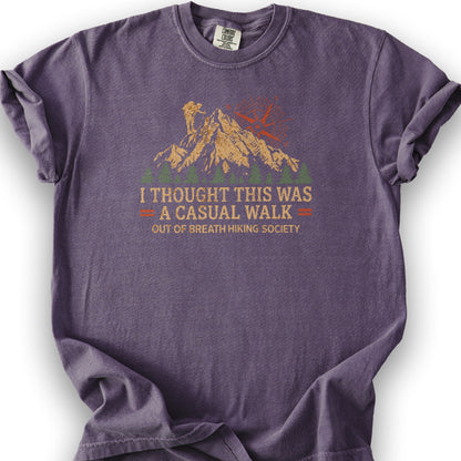 Casual Walk Hiking T-Shirt - Grape