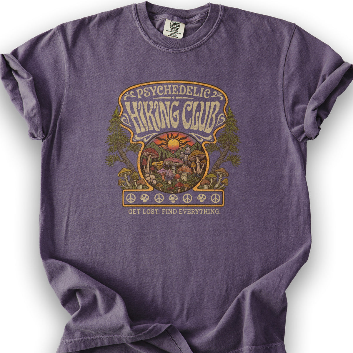 Pyschedelic Hiking Club V2 T-Shirt - Grape