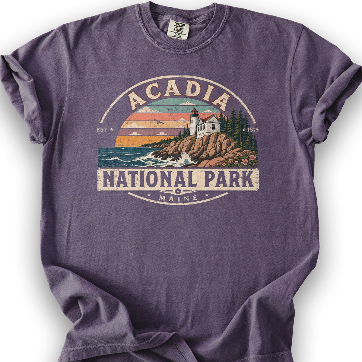 Bargain Bin Overstock! Acadia Medallion T-Shirt - Grape