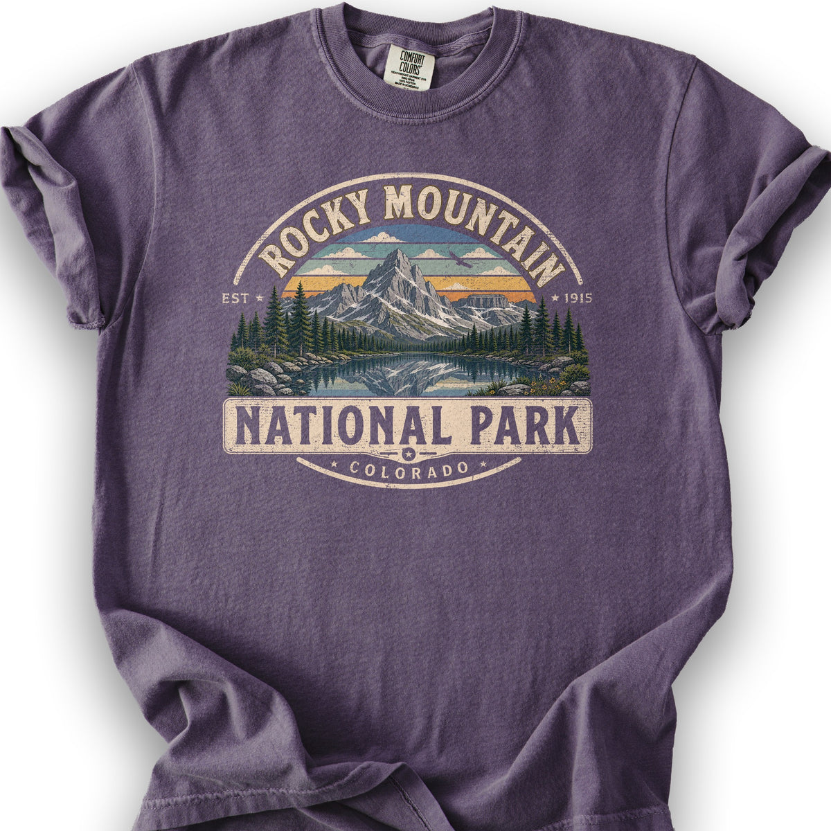 Rocky Mountain Medallion T-Shirt - Grape
