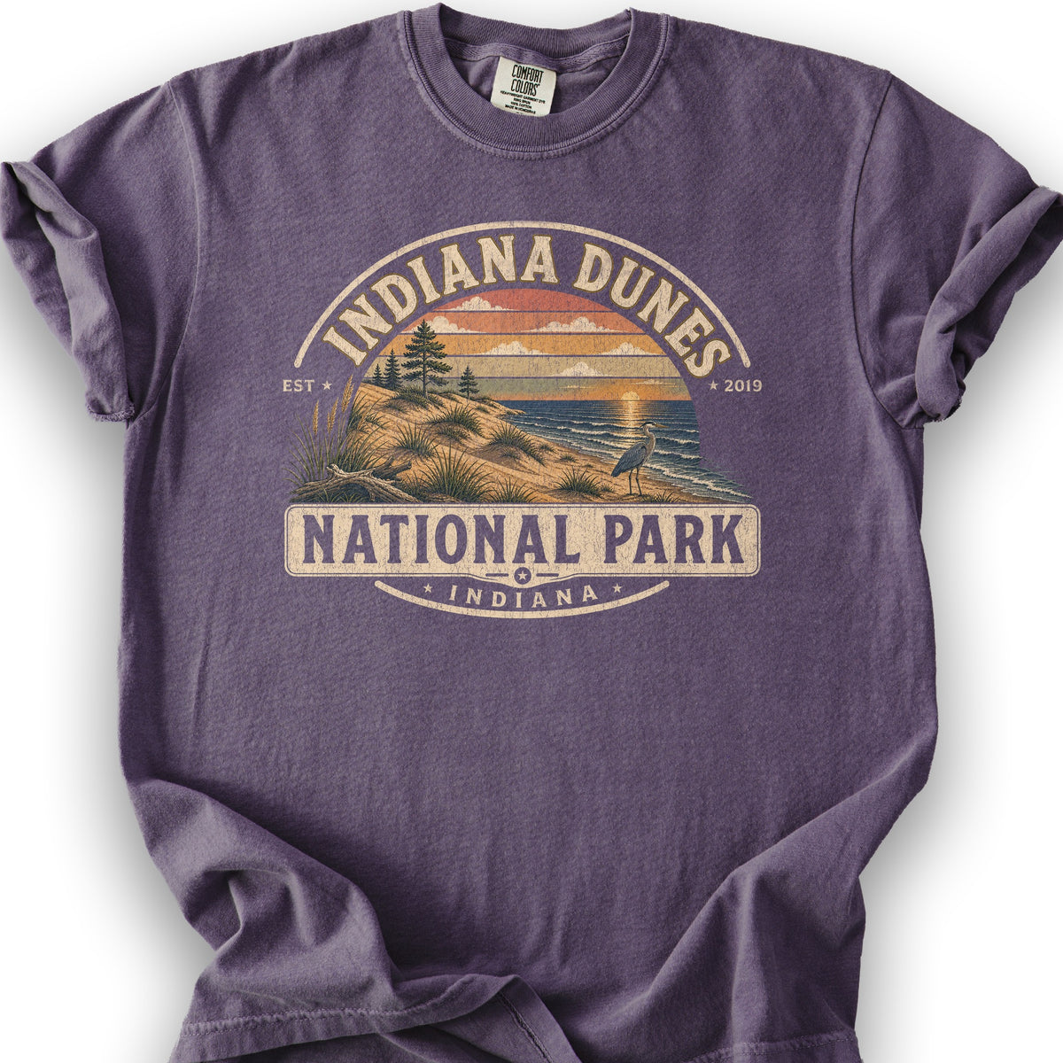 Indiana Dunes Medallion T-Shirt - Grape
