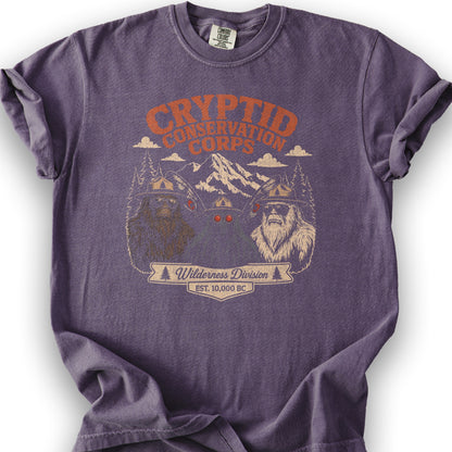 Cryptid Conservation Corps T-Shirt - Grape