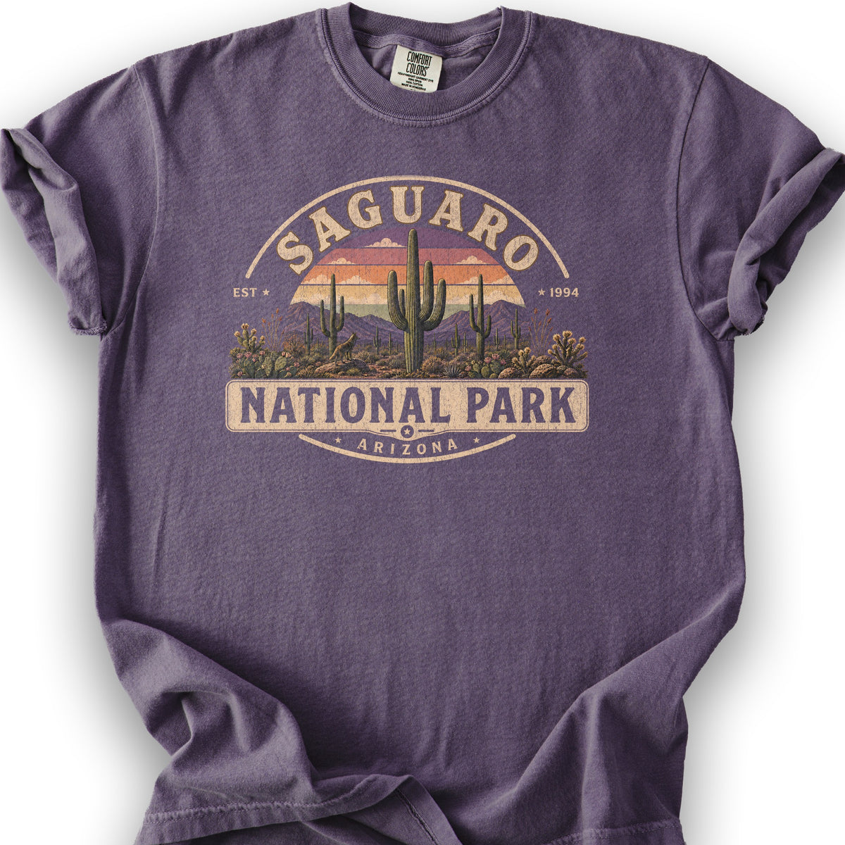 Saguaro Medallion T-Shirt - Grape
