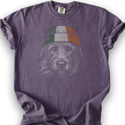 Irish Wolfhound Beanie T-Shirt - Grape