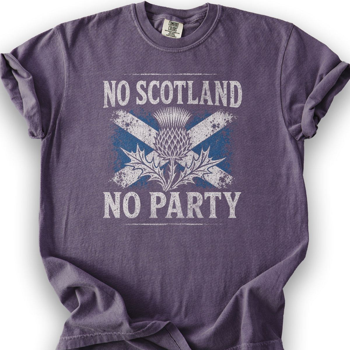 Scotland No Party Flag T-Shirt - Grape
