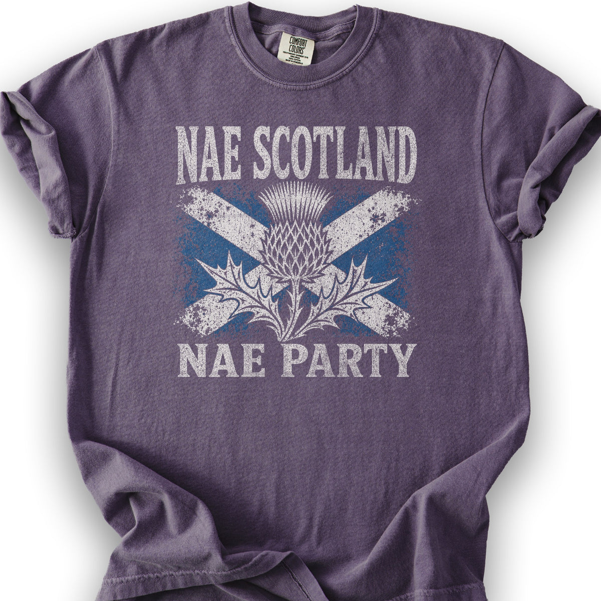Nae Scotland Vintage Flag T-Shirt - Grape