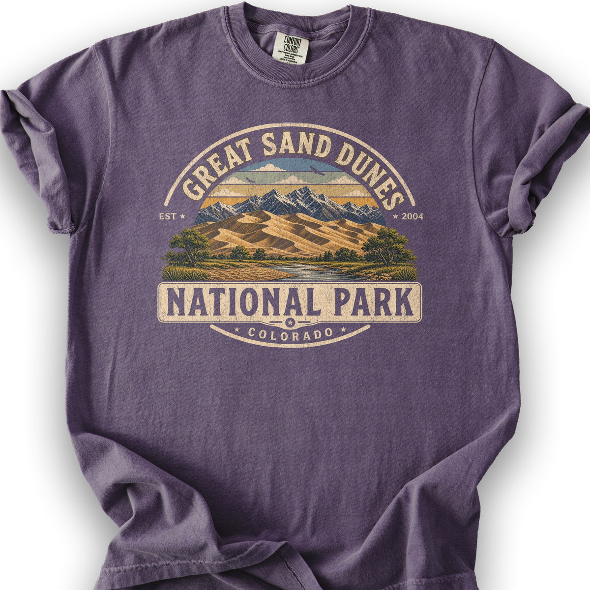 Great Sand Dunes Medallion T-Shirt - Grape