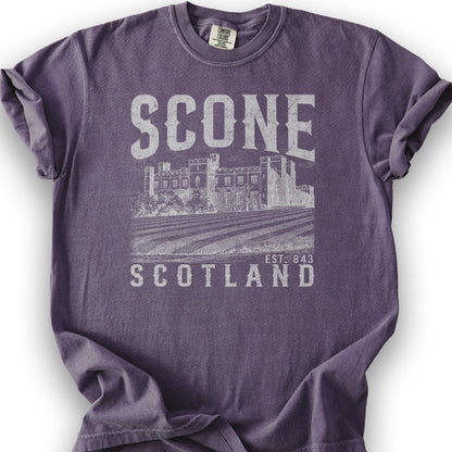 Scone Scotland Sketch T-Shirt - Grape