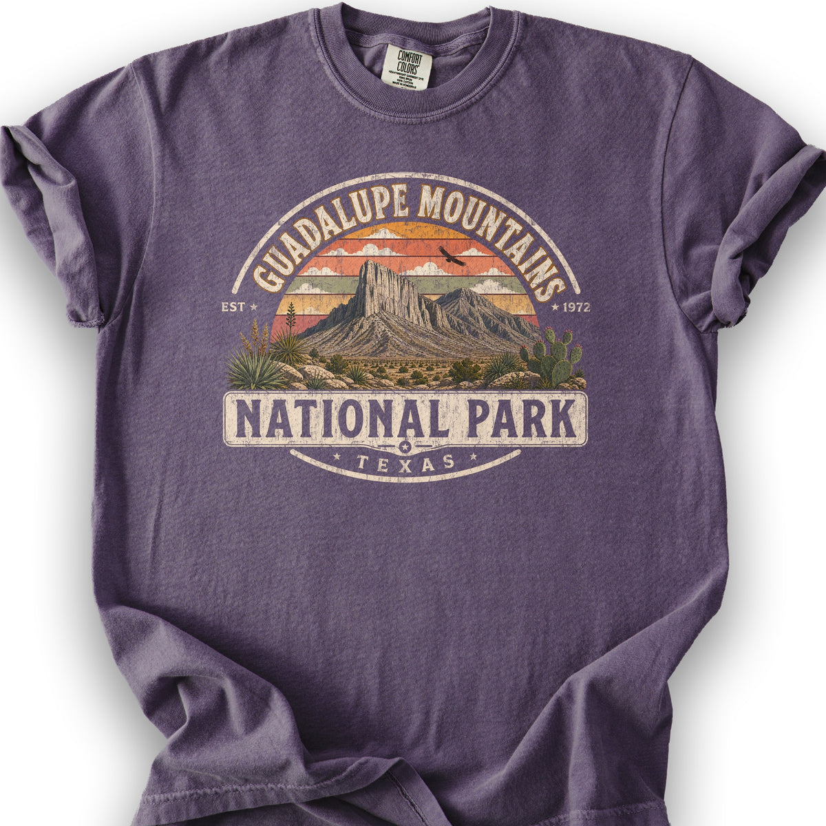 Guadalupe Mountains Medallion T-Shirt - Grape