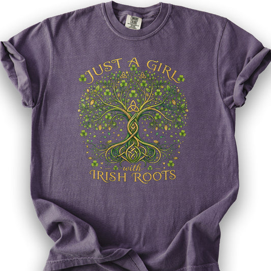 Irish Roots Girl T-Shirt - Grape