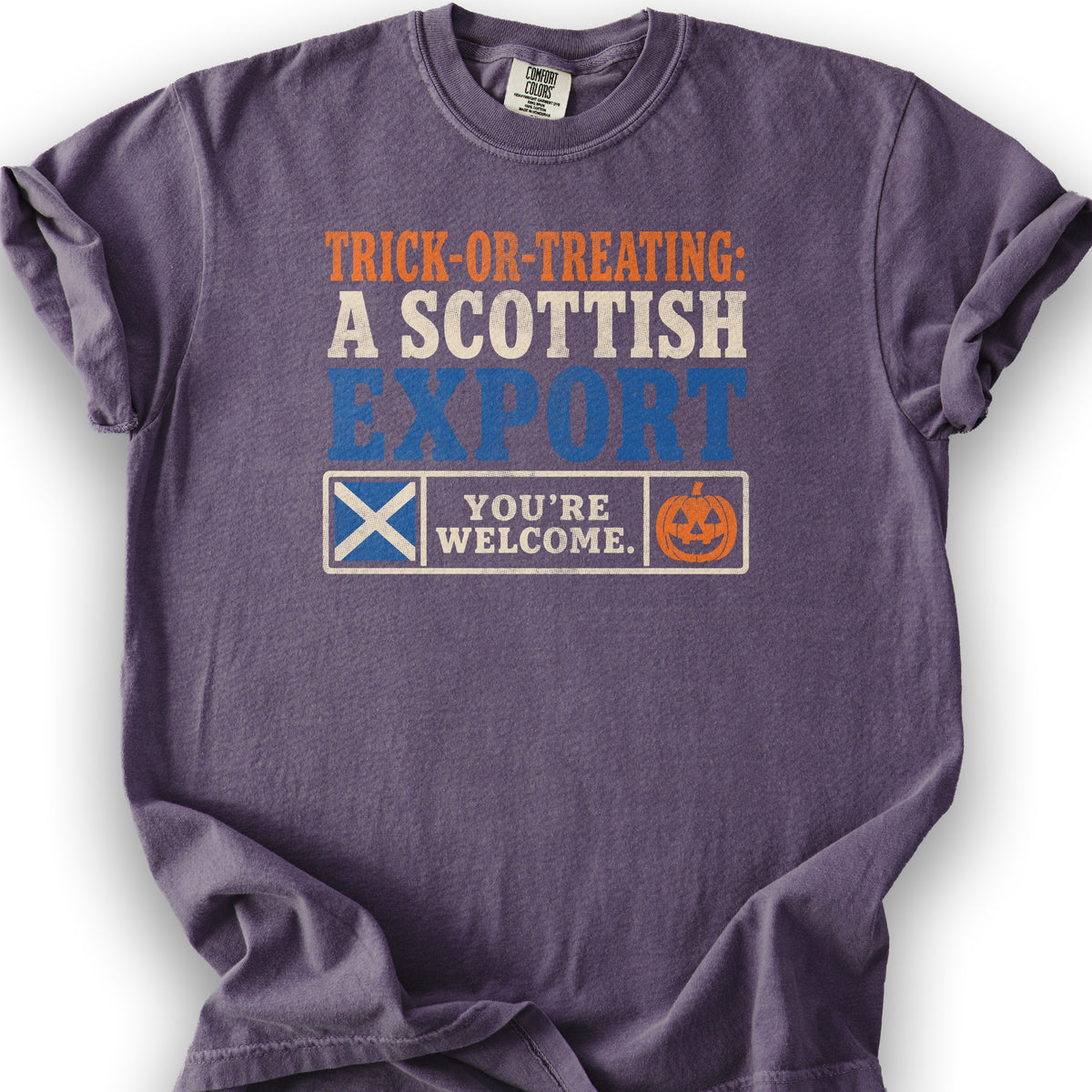 Trick Or Treat Scottish T-Shirt - Grape